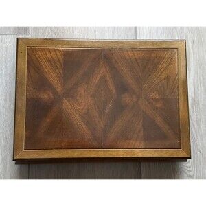 VINTAGE Wooden Jewelry Box Dressing Box Storage Case by Jay Import Co.